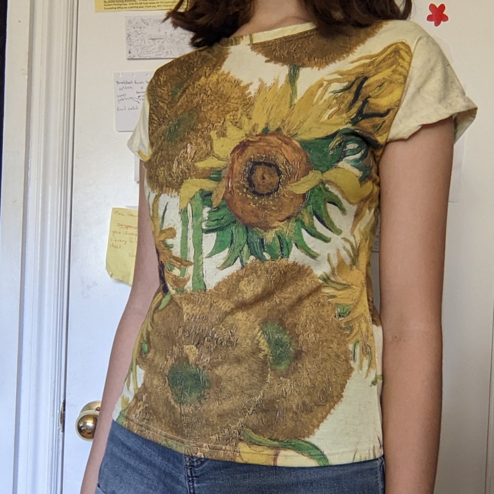 van gogh flower shirt